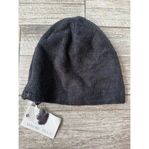 Barefoot Dreams Cozy Chic Lite Confetti Beanie Storm Gray Dark Brown New NWT